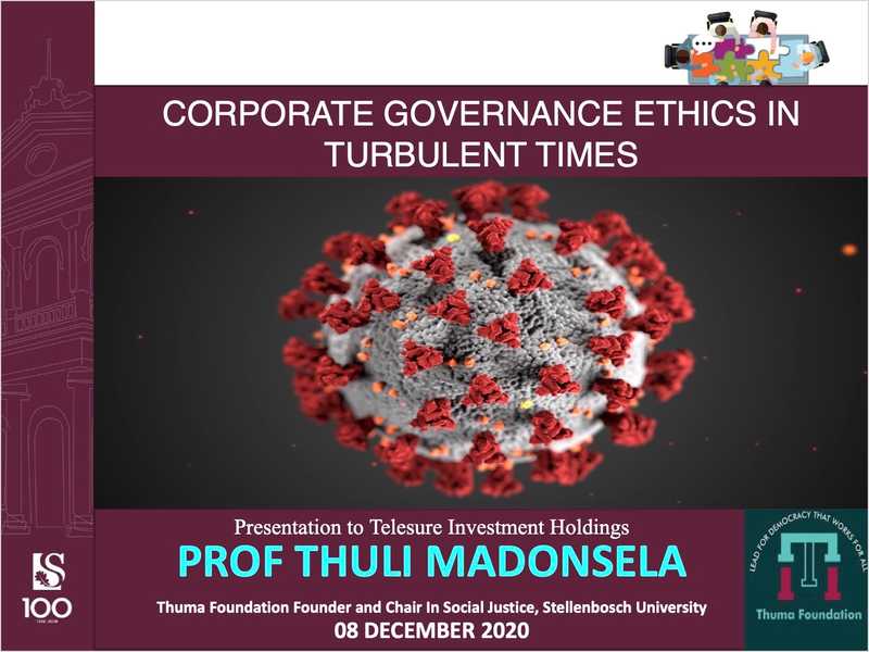 Corporate governance ethics in turbulent times